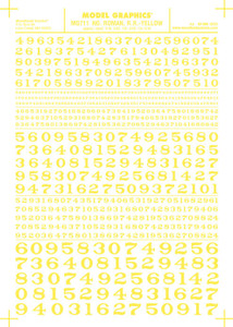Woodland Scenics - Numbers Roman R.R. Decal Yel - 711