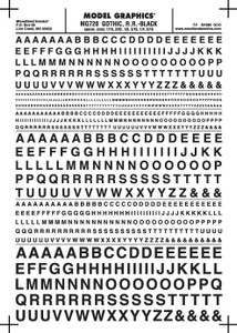 Woodland Scenics - Gothic R.R. Decal Blk - 720