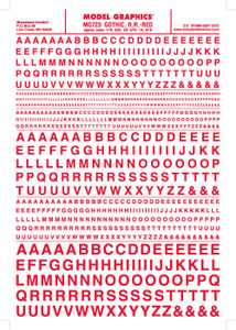 Woodland Scenics - Gothic R.R. Decal Red - 723