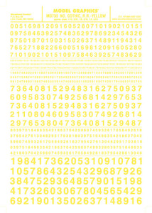 Woodland Scenics - Numbers Gothic R.R. Decal Yel - 730