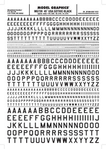 Woodland Scenics - 45deg Usa Gothic Decal Blk - 739