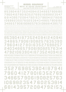 Woodland Scenics - Numbers 45deg Usa Gothic Wht - 747