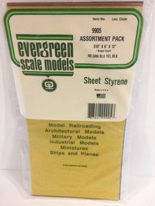Evergreen Scale - .010' x 6' x 12' Rbgy 5Pk - 9905
