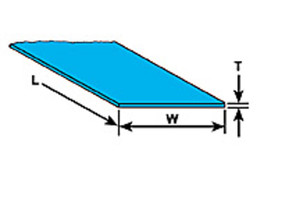 Plastruct - Fasb-101 Flour Sheet .010 Blu - 91301