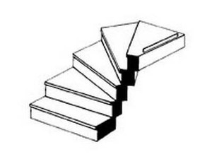 Plastruct - Star-48 Staircase Right O Scal - 90945