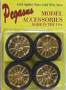 Pegasus - GOLD SPIDER RIMS W/TIRES - 1208