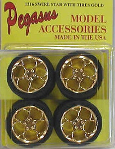 Pegasus - GOLD SWIRL STAR RIMS W/TIRES - 1216
