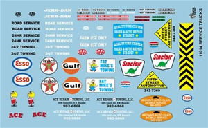 Gofer Racing Model Decals - Service Trucks Decal 1:25 - 11014 Gofer Racing Model Decals - Service Trucks Decal 1:25 - 11014