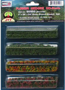 JTT Trees & Shrubs - Ho Flower Hedges 5' - 95509 JTT Trees & Shrubs - Ho Flower Hedges 5' - 95509
