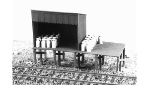 Tichy Train Group - Ho Milk Station Kit & 30 Cans. - 7017