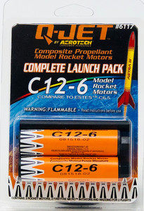 Quest Model Rockets - C12-6 Launch Packs 2pk - 6117