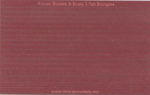 Motrak Models - S LaserCut 3Tab Shngls/Red - 64006