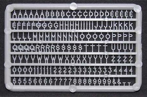 Plastruct - 5/32'PLASTIC LETTERS & NUMBERS - 96002