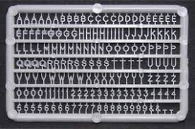 Plastruct - 15/64'PLASTIC LETTERS &NUMBERS - 96003