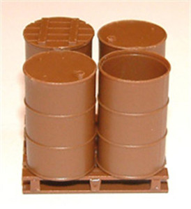 Tichy Train Group - O 16-55gal Drums/Lids & 4skids - 2024