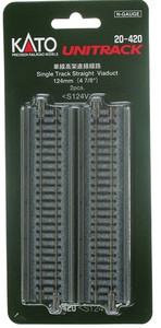 Kato - N Sgl Viaduct Straight 124mm - 20420