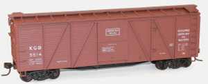 Accurail - Ho 40'Ss Wood Boxcar Kgb&W - 7205