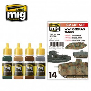Mig Ammo Books - Ww-1 German Tanks Colors Set - 7144