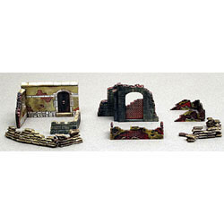 Italeri Model Kits - WWII Walls & Ruins II 1:72 - 6090