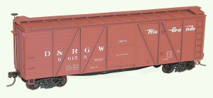 Accurail - Ho 40'6-Pan Wood Boxcar D&Rgw - 70082