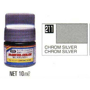Gunze Sangyo Paints - Mr Metal Color Chrome Silver 6 - MC211