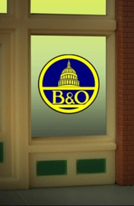 Miller Engineering - Ho/O B&O Window Sign - 9060