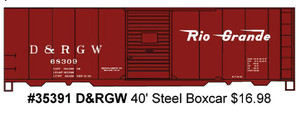 Accurail - Ho 40'Steel Boxcar D&Rgw - 35391