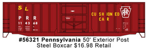 Accurail - Ho 50'Ext Steel Boxcar Prr - 56321