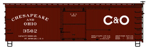 Accurail - Ho 36'Dbl Sht Wood Boxcar C&O - 1801