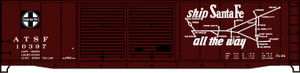 Accurail - Ho Dd 50'Steel Boxcar Atsf - 5238