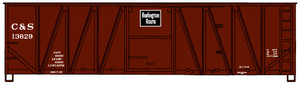 Accurail - Ho 40'Wood Boxcar C&S - 80953