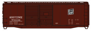 Accurail - Ho 40'DD Automobile Boxcar Soo - 3644