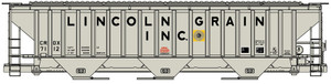 Accurail - Ho Ps Cvd Hopper Lincoln Grain - 80913