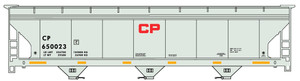 Accurail - HO ACF Cvd Hopper CP - 81261
