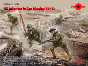 ICM Models - US Infantry in Gas Masks 4 1:35 - 35704