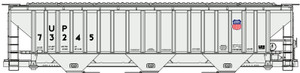 Accurail - Ho PS Cvd Hopper UP - 81381