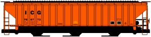 Accurail - Ho PS Cvd Hopper ICG - 81492