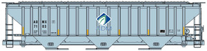 Accurail - Ho PS Cvd Hopper Archer Daniels Midland - 6544