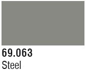 Vallejo Acrylic Paints - Steel 17ml 6p - 69063