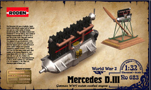 Roden Model Aircrafts - Mercedes D.Iii 160Hp Engine:32 - 623