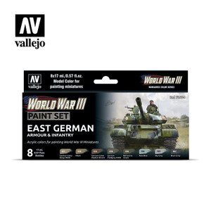 Vallejo Acrylic Paints - WWIII East Germany Armour + Infantry Set - 70224