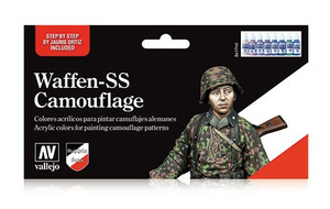 Vallejo Acrylic Paints - Waffen-Ss Camouflage Set - 70180