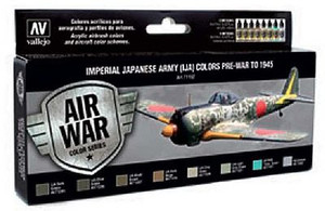 Vallejo Acrylic Paints - Mod Air Imp Jap Army Colors Set - 71152