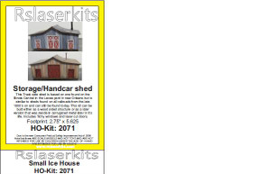 RS Laser Kits - HO Storage/Handcar shed - 2071