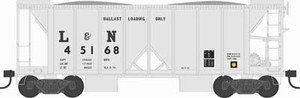 Bowser - Ho 70t 2Bay Ballast Hopper L&N 45168 - 43110