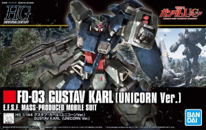 Bandai - Gundam Models - 221 Gustav Karl UC Ver Gundam Unicorn HG - 2436318