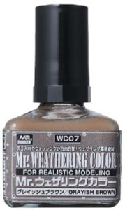 Gunze Sangyo Paints - Mr Weathering Color-Grayishbrn 6p - WC07