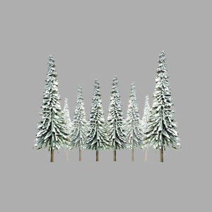 JTT Trees & Shrubs - Snow Pine 2' to 4' N 36pk - 92006