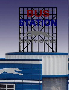 Miller Engineering - O Bus Station Sign Roof Top - 5681