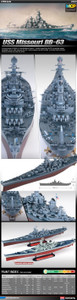 Academy Models - Uss Missouri Bb-63 1:700 - 14222
